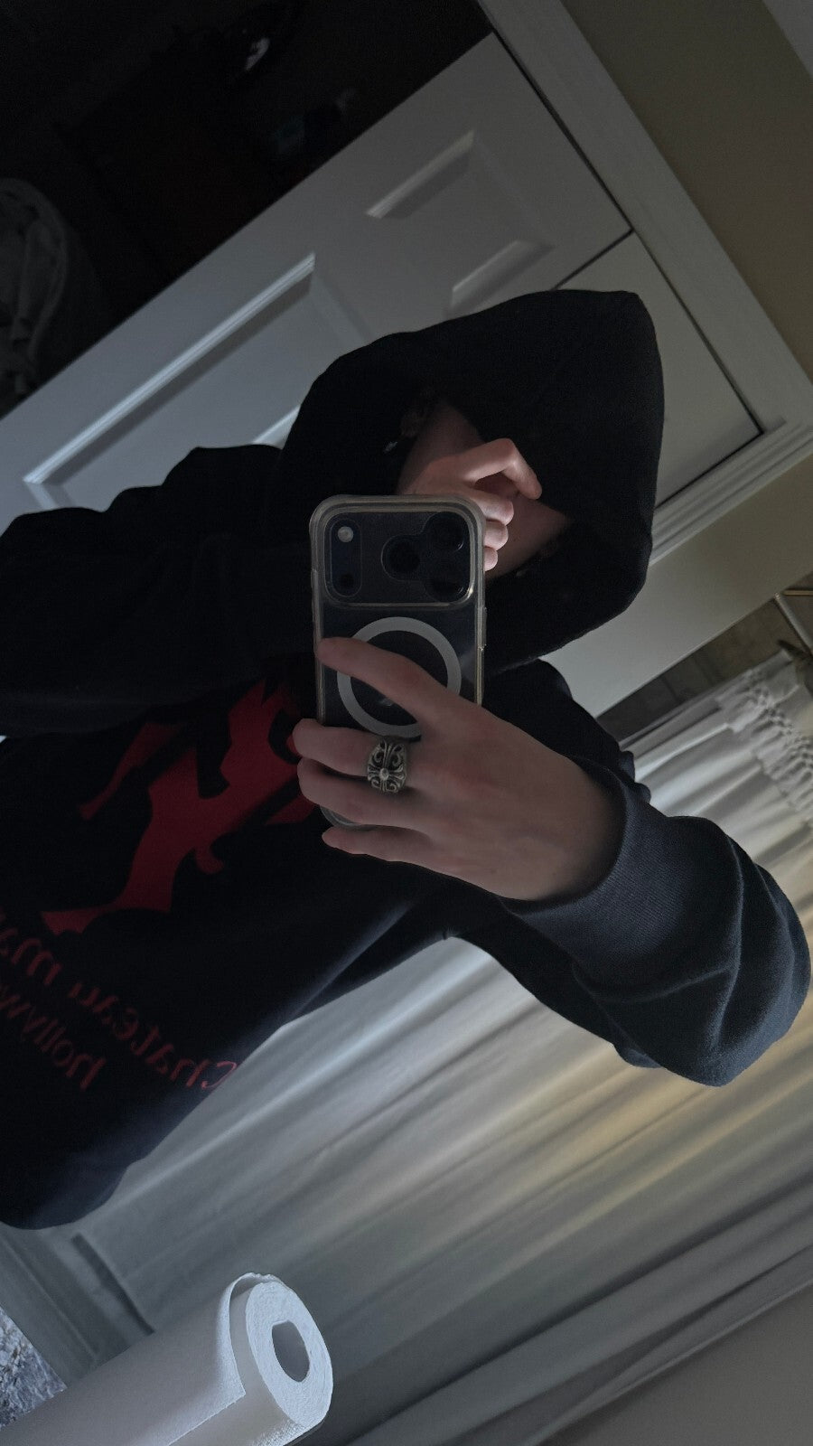 Gucci Chateau Marmont Hollywood Black & Red Hoodie - Size L