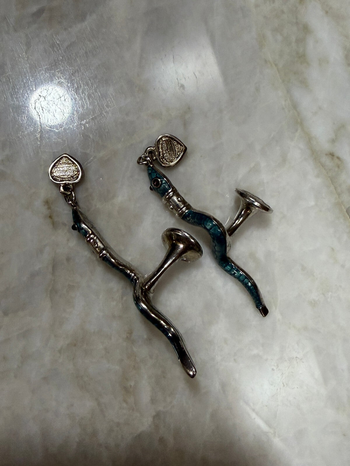 Rare Vintage Vivienne Westwood Snake Orb Cuff Links