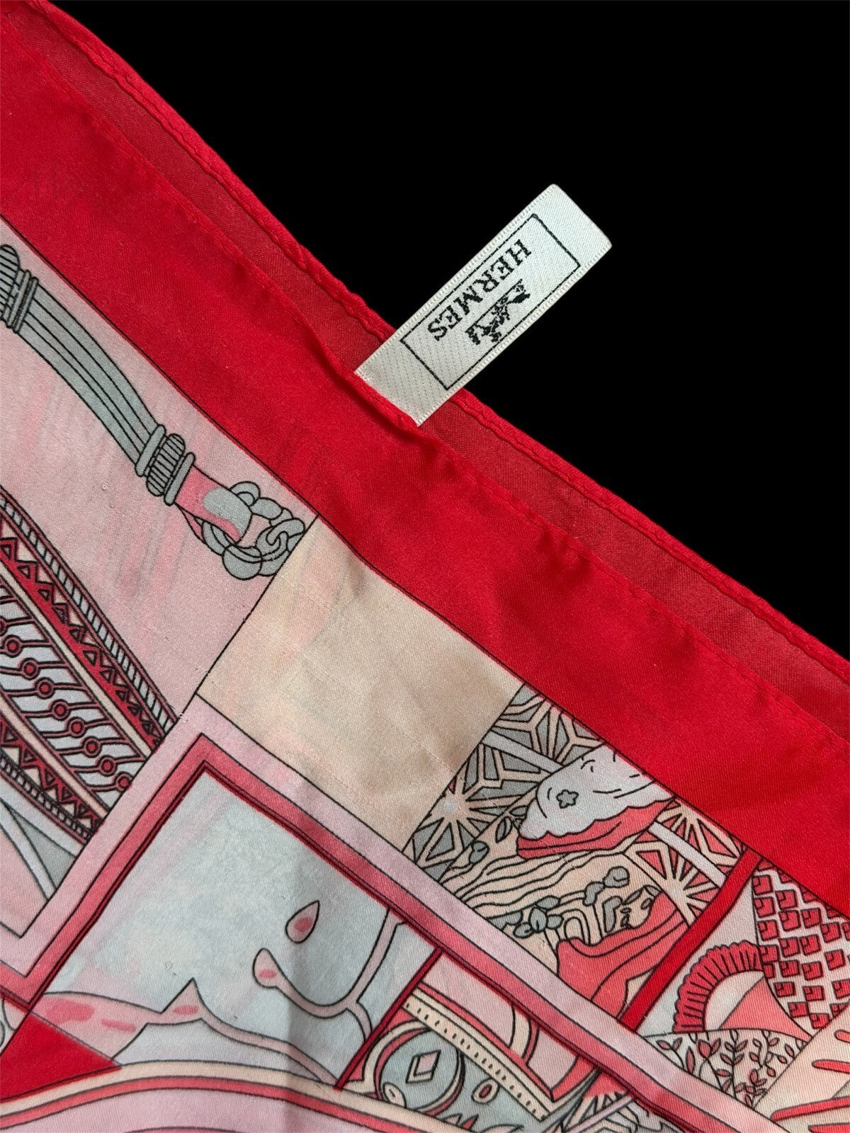 Hermès Red & Pink Rare Silk Scarf | Luxury Designer