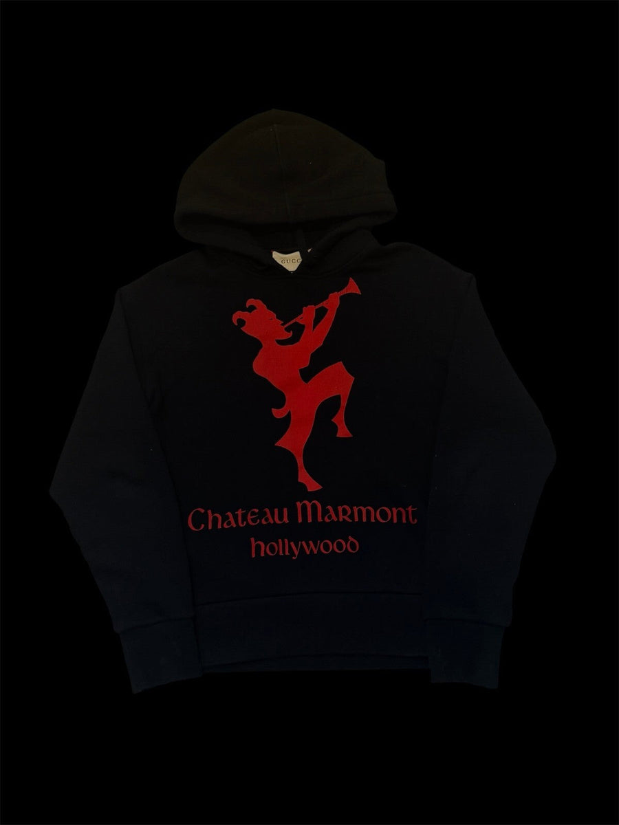 Gucci Chateau Marmont Hollywood Black & Red Hoodie - Size L