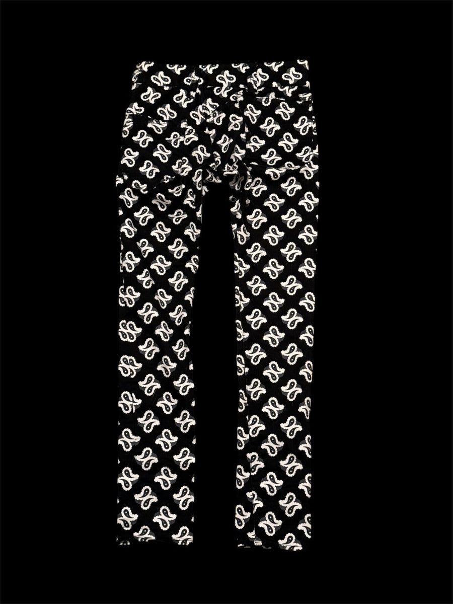 COMMES DES GARÇON PAISLEY STRAIGHT LEG DENIM - M