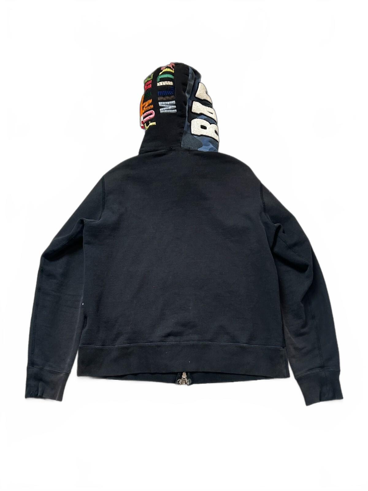 A Bathing Ape Tiger Full Zip Up Black Hoodie - XL Men's