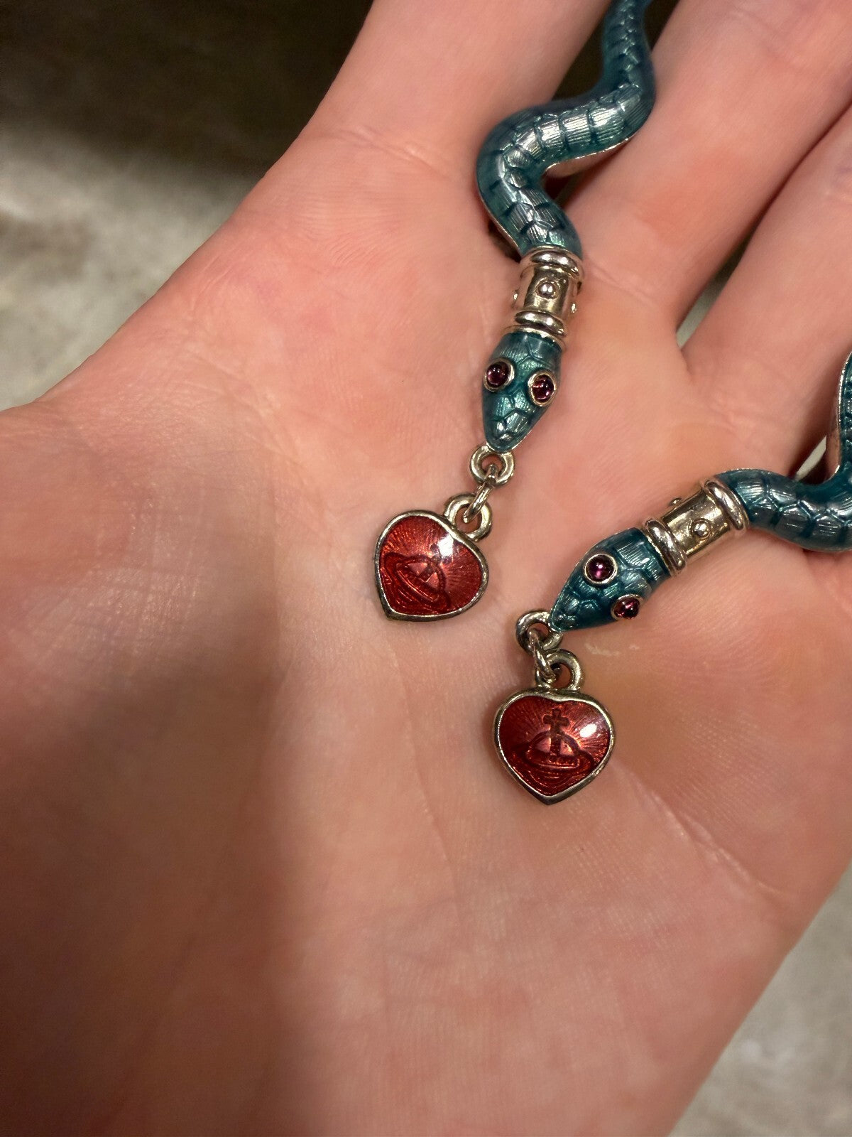 Rare Vintage Vivienne Westwood Snake Orb Cuff Links