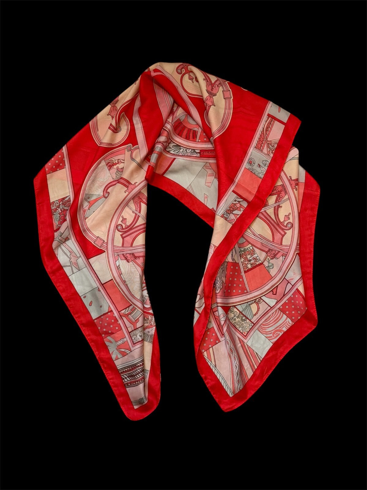 Hermès Red & Pink Rare Silk Scarf | Luxury Designer
