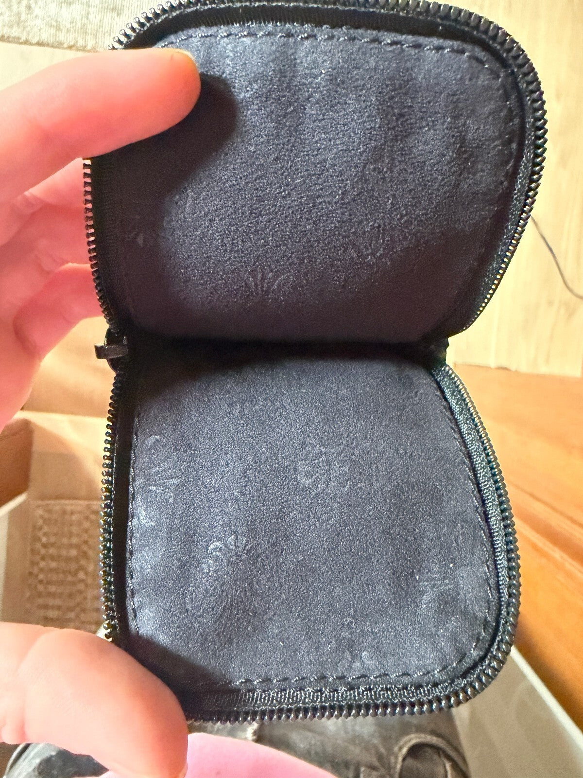 Chrome Hearts Black Pebbled Leather Patched Case | Rare