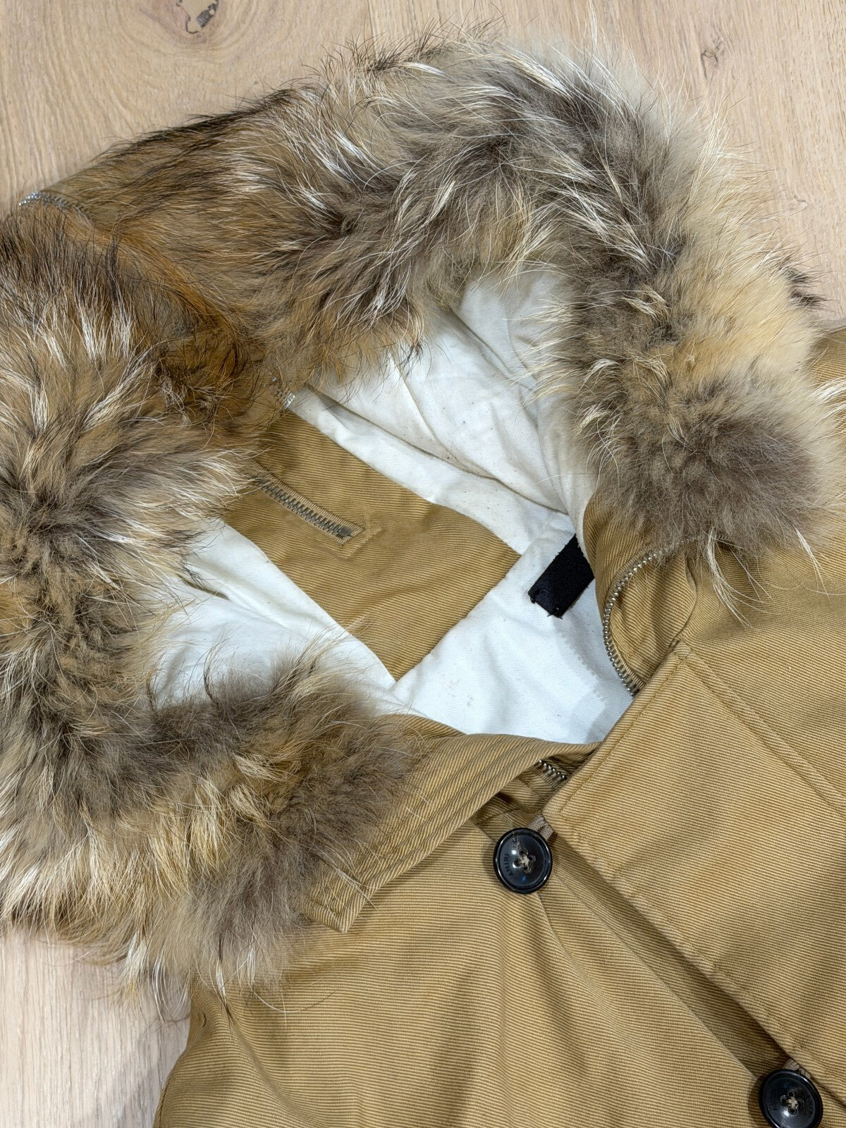 Amiri Hooded Fur Bomber Jacket | Tan | Men's Medium | Rare