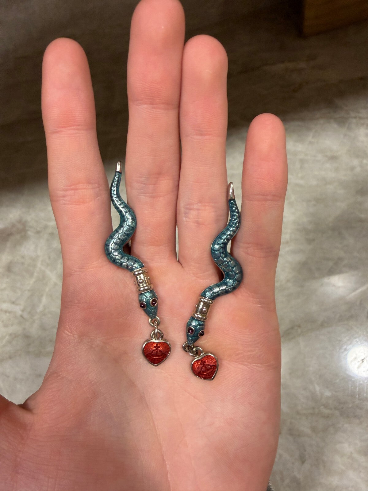 Rare Vintage Vivienne Westwood Snake Orb Cuff Links