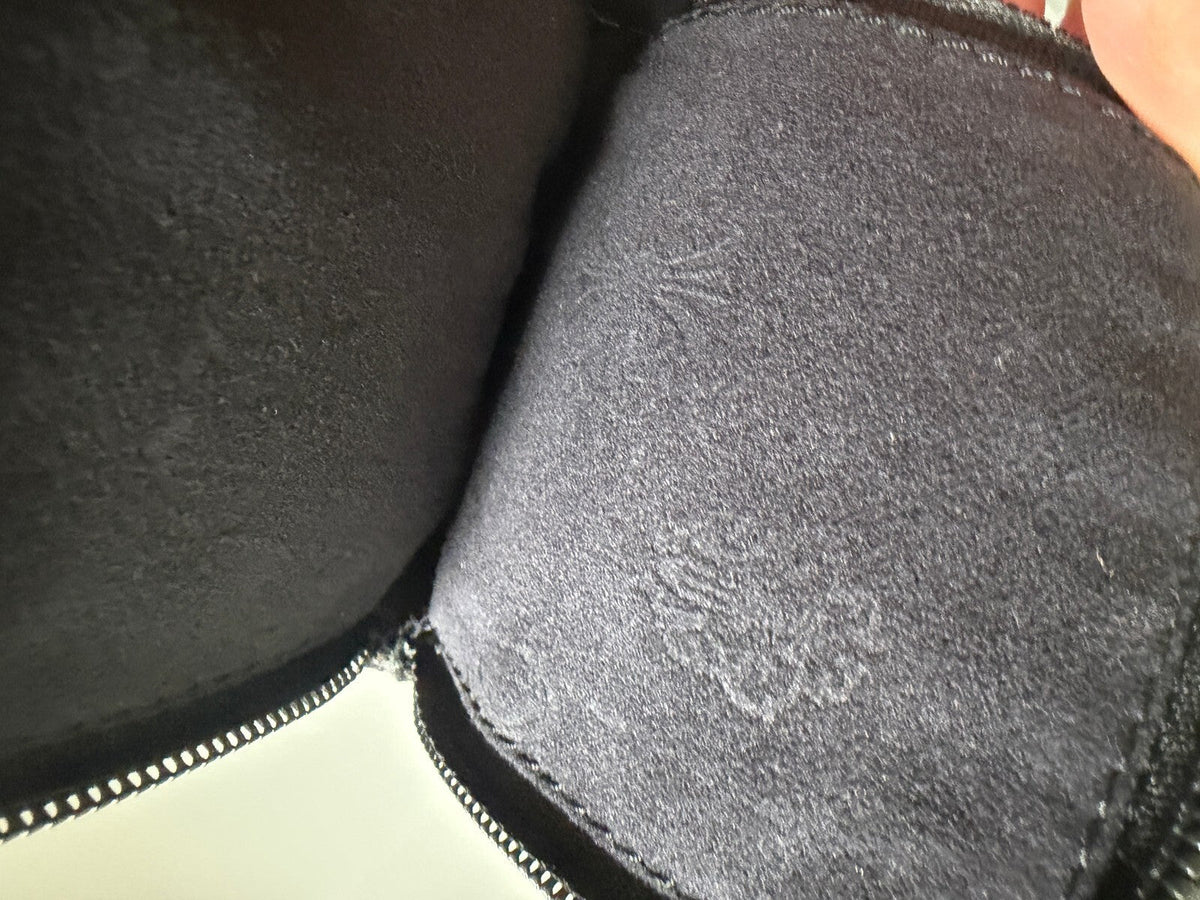 Chrome Hearts Black Pebbled Leather Patched Case | Rare