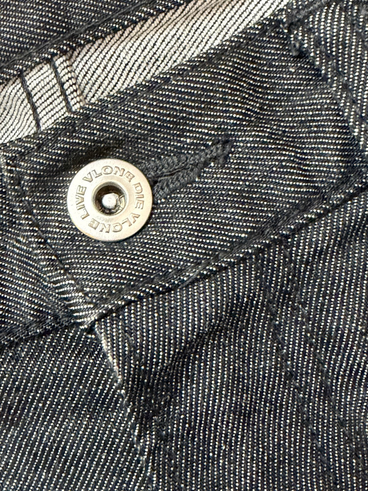 Rare VLONE 2018 Sample Stacked Raw Denim Jeans | Large |
